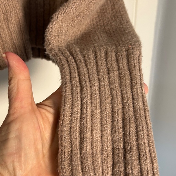 Anthropologie Maeve Crewneck Puff Sleeve Crop Sweater | Dusty Rose | Small - Picture 9 of 9